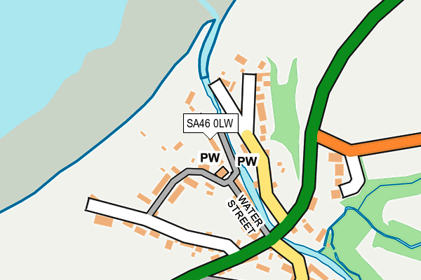 SA46 0LW map - OS OpenMap – Local (Ordnance Survey)