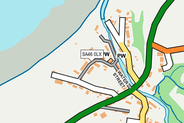 SA46 0LX map - OS OpenMap – Local (Ordnance Survey)