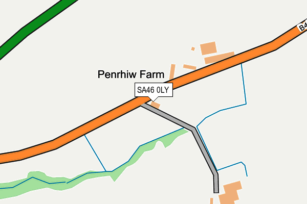 SA46 0LY map - OS OpenMap – Local (Ordnance Survey)