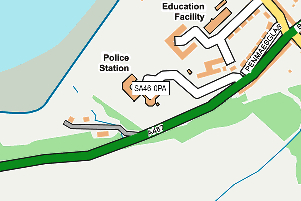 SA46 0PA map - OS OpenMap – Local (Ordnance Survey)