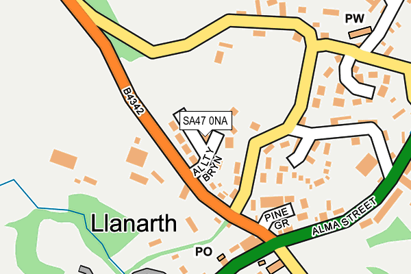 SA47 0NA map - OS OpenMap – Local (Ordnance Survey)