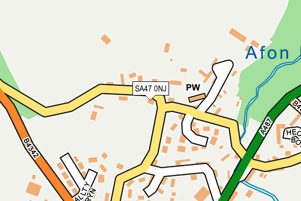SA47 0NJ map - OS OpenMap – Local (Ordnance Survey)