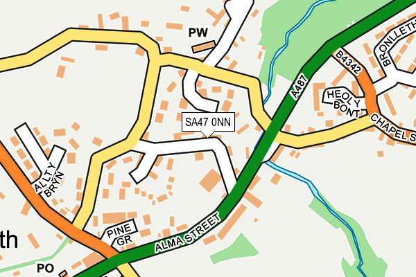 SA47 0NN map - OS OpenMap – Local (Ordnance Survey)