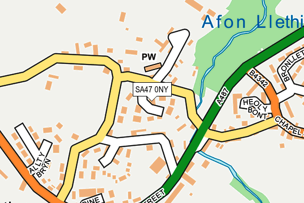 SA47 0NY map - OS OpenMap – Local (Ordnance Survey)