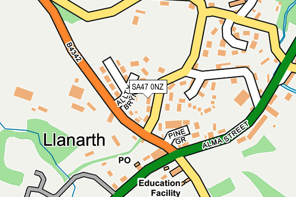 SA47 0NZ map - OS OpenMap – Local (Ordnance Survey)