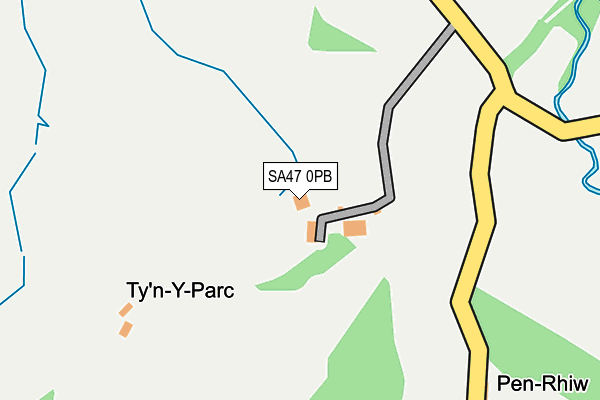 SA47 0PB map - OS OpenMap – Local (Ordnance Survey)
