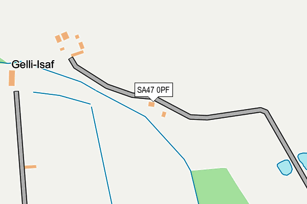 SA47 0PF map - OS OpenMap – Local (Ordnance Survey)
