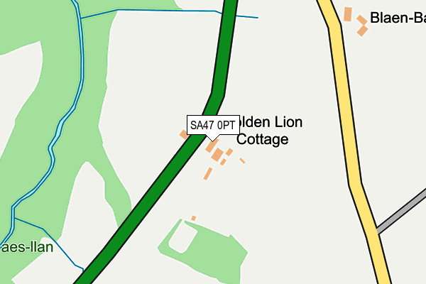 SA47 0PT map - OS OpenMap – Local (Ordnance Survey)