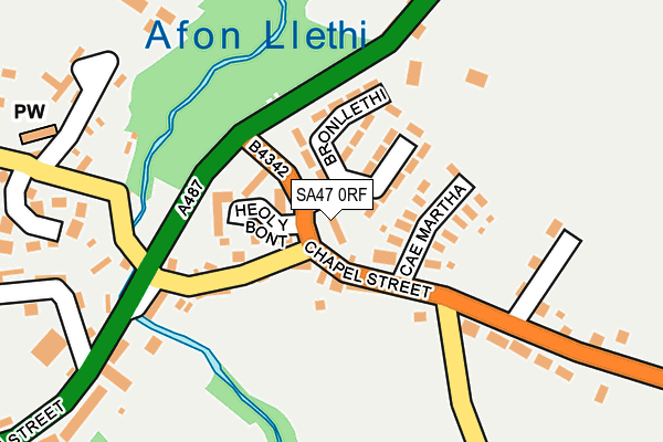 SA47 0RF map - OS OpenMap – Local (Ordnance Survey)