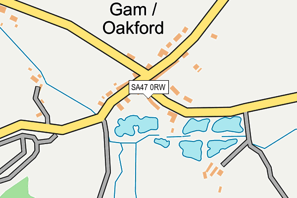 SA47 0RW map - OS OpenMap – Local (Ordnance Survey)