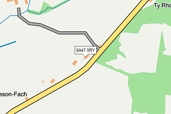 SA47 0RY map - OS OpenMap – Local (Ordnance Survey)