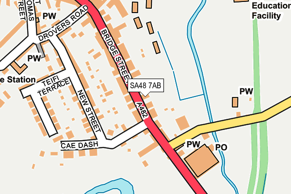 SA48 7AB map - OS OpenMap – Local (Ordnance Survey)