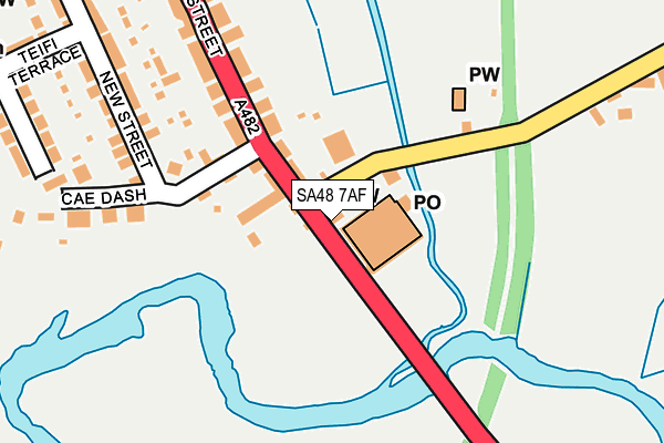 SA48 7AF map - OS OpenMap – Local (Ordnance Survey)