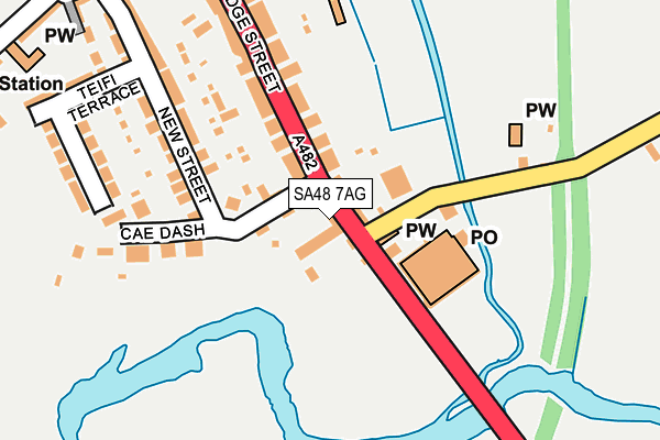 SA48 7AG map - OS OpenMap – Local (Ordnance Survey)