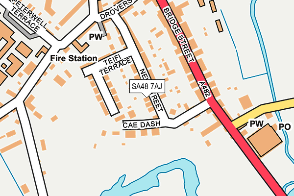 SA48 7AJ map - OS OpenMap – Local (Ordnance Survey)