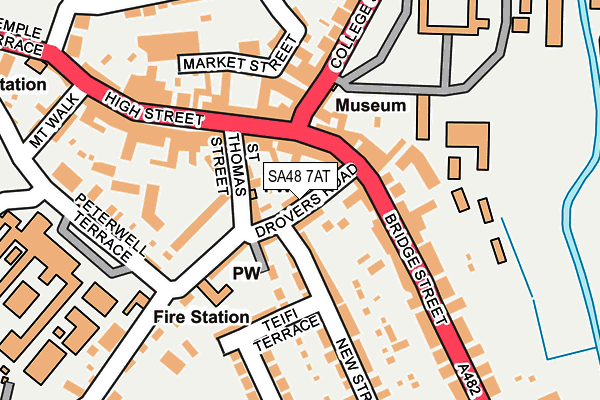 SA48 7AT map - OS OpenMap – Local (Ordnance Survey)