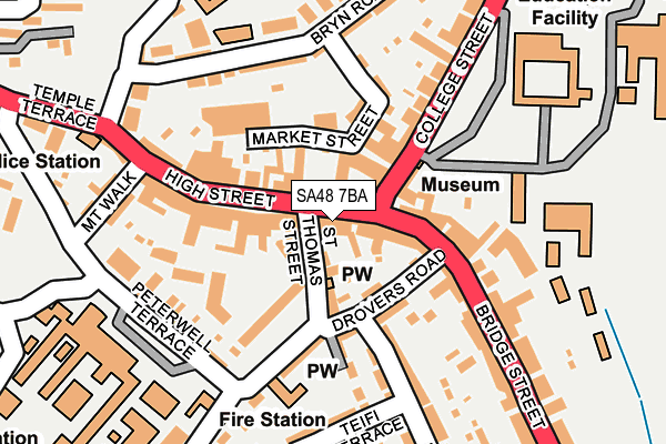 SA48 7BA map - OS OpenMap – Local (Ordnance Survey)