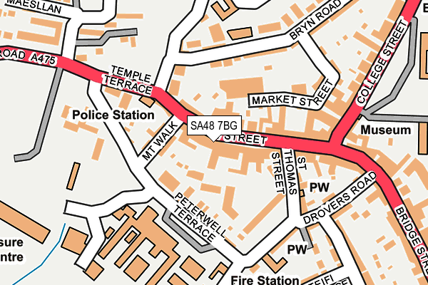 SA48 7BG map - OS OpenMap – Local (Ordnance Survey)