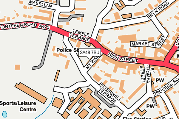 SA48 7BU map - OS OpenMap – Local (Ordnance Survey)