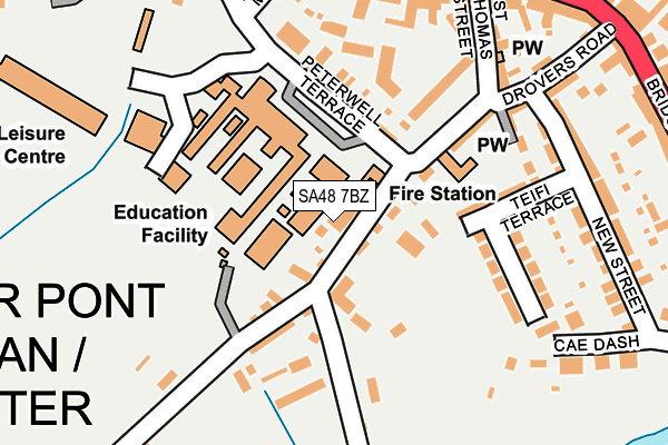 SA48 7BZ map - OS OpenMap – Local (Ordnance Survey)