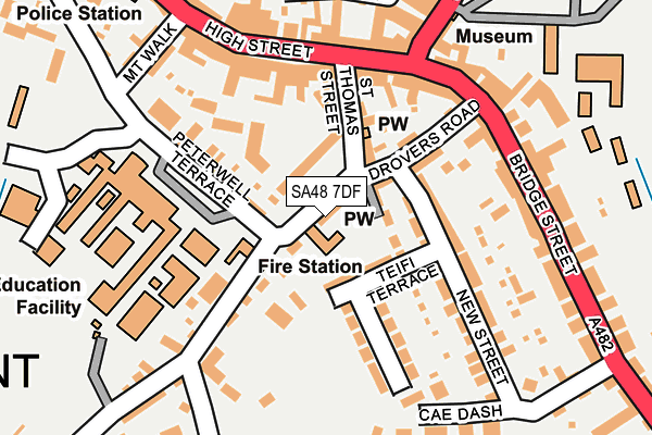 SA48 7DF map - OS OpenMap – Local (Ordnance Survey)