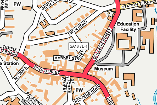 SA48 7DR map - OS OpenMap – Local (Ordnance Survey)