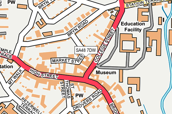 SA48 7DW map - OS OpenMap – Local (Ordnance Survey)