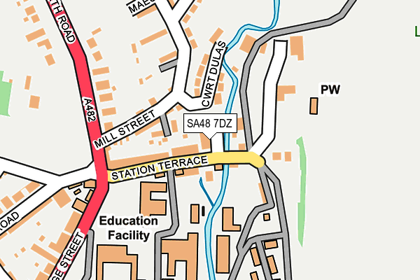 SA48 7DZ map - OS OpenMap – Local (Ordnance Survey)