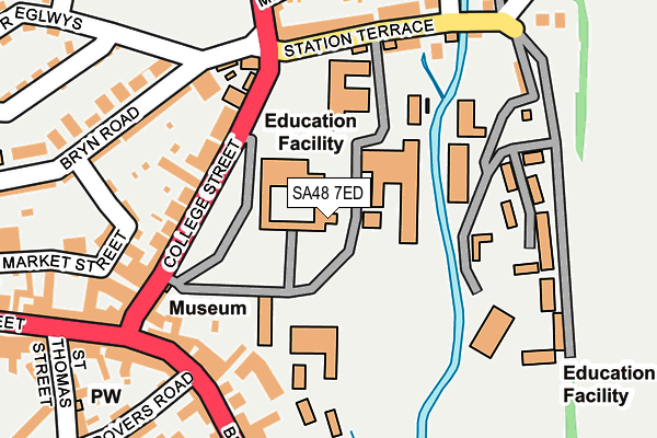 SA48 7ED map - OS OpenMap – Local (Ordnance Survey)
