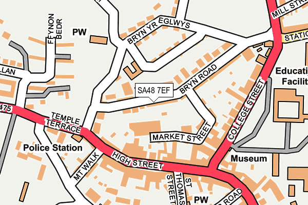 SA48 7EF map - OS OpenMap – Local (Ordnance Survey)