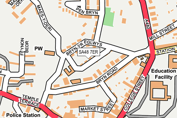 SA48 7ER map - OS OpenMap – Local (Ordnance Survey)