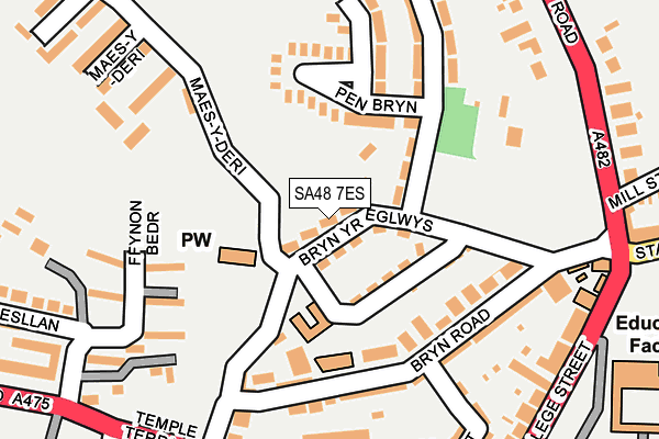 SA48 7ES map - OS OpenMap – Local (Ordnance Survey)