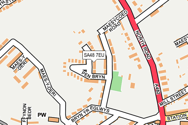 SA48 7EU map - OS OpenMap – Local (Ordnance Survey)