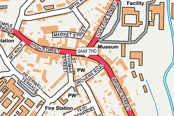 SA48 7HD map - OS OpenMap – Local (Ordnance Survey)