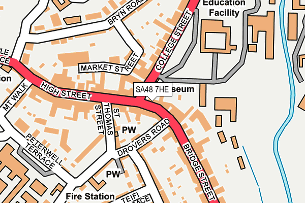 SA48 7HE map - OS OpenMap – Local (Ordnance Survey)