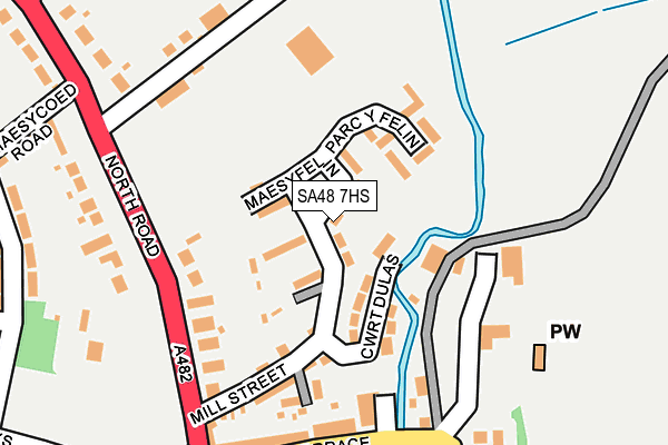 SA48 7HS map - OS OpenMap – Local (Ordnance Survey)