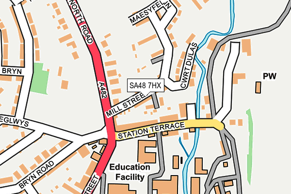 SA48 7HX map - OS OpenMap – Local (Ordnance Survey)