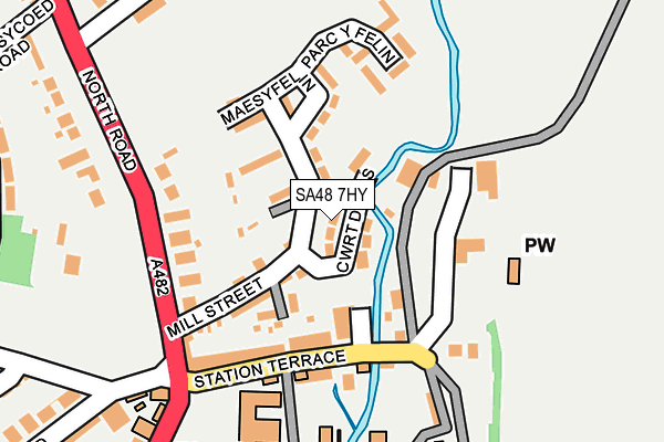 SA48 7HY map - OS OpenMap – Local (Ordnance Survey)