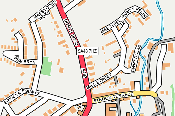 SA48 7HZ map - OS OpenMap – Local (Ordnance Survey)