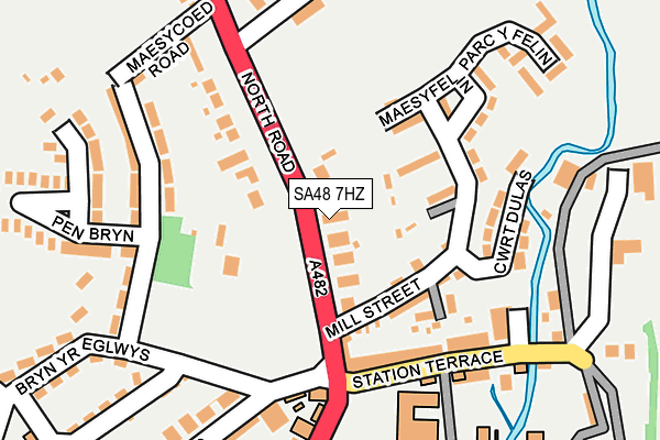 Map of WASH TUB LAMPETER LTD at local scale