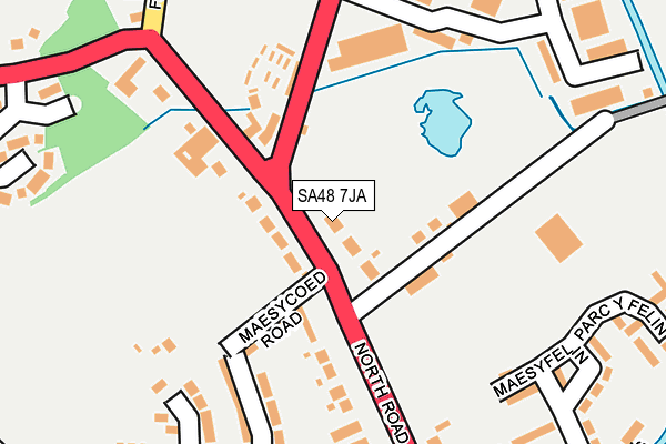 SA48 7JA map - OS OpenMap – Local (Ordnance Survey)