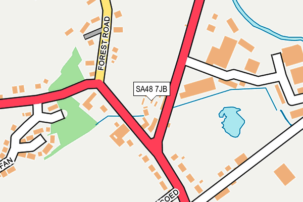 SA48 7JB map - OS OpenMap – Local (Ordnance Survey)