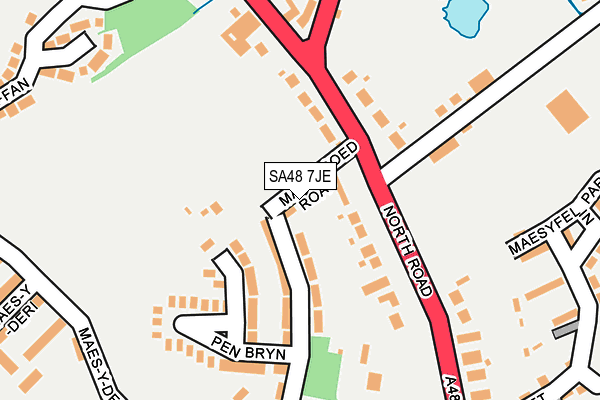 SA48 7JE map - OS OpenMap – Local (Ordnance Survey)