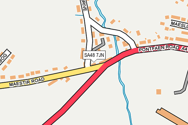 SA48 7JN map - OS OpenMap – Local (Ordnance Survey)