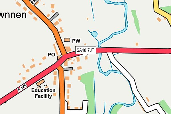 SA48 7JT map - OS OpenMap – Local (Ordnance Survey)