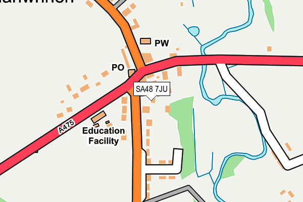 SA48 7JU map - OS OpenMap – Local (Ordnance Survey)