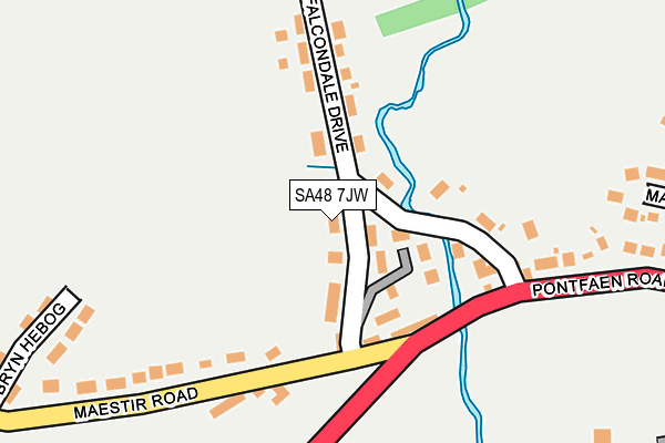 SA48 7JW map - OS OpenMap – Local (Ordnance Survey)