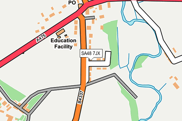 SA48 7JX map - OS OpenMap – Local (Ordnance Survey)