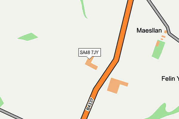 SA48 7JY map - OS OpenMap – Local (Ordnance Survey)