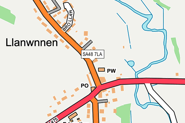 SA48 7LA map - OS OpenMap – Local (Ordnance Survey)
